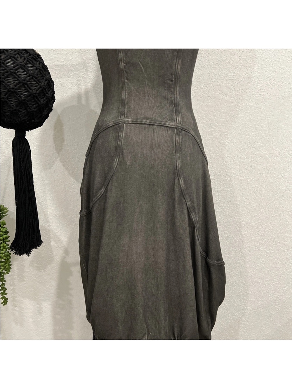 Rundholz Washed Charcoal Architectural Midi Dress M - Picture 9 of 16